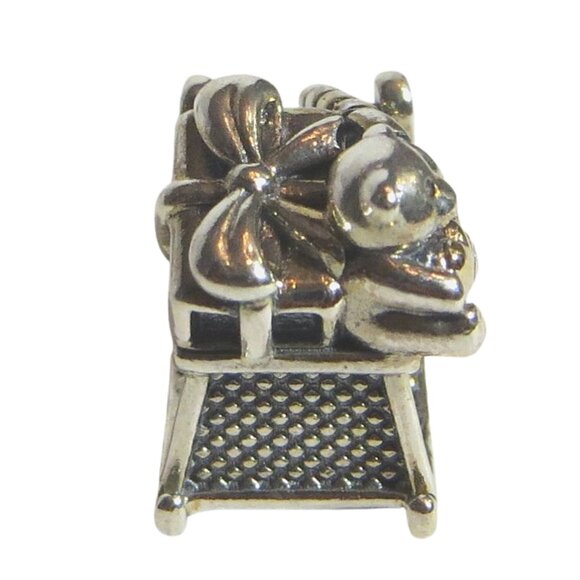 Pandora Christmas Dashing Through Snow Sleigh 14k Gold & SS .925 Charm 791207 - Picture 4 of 6